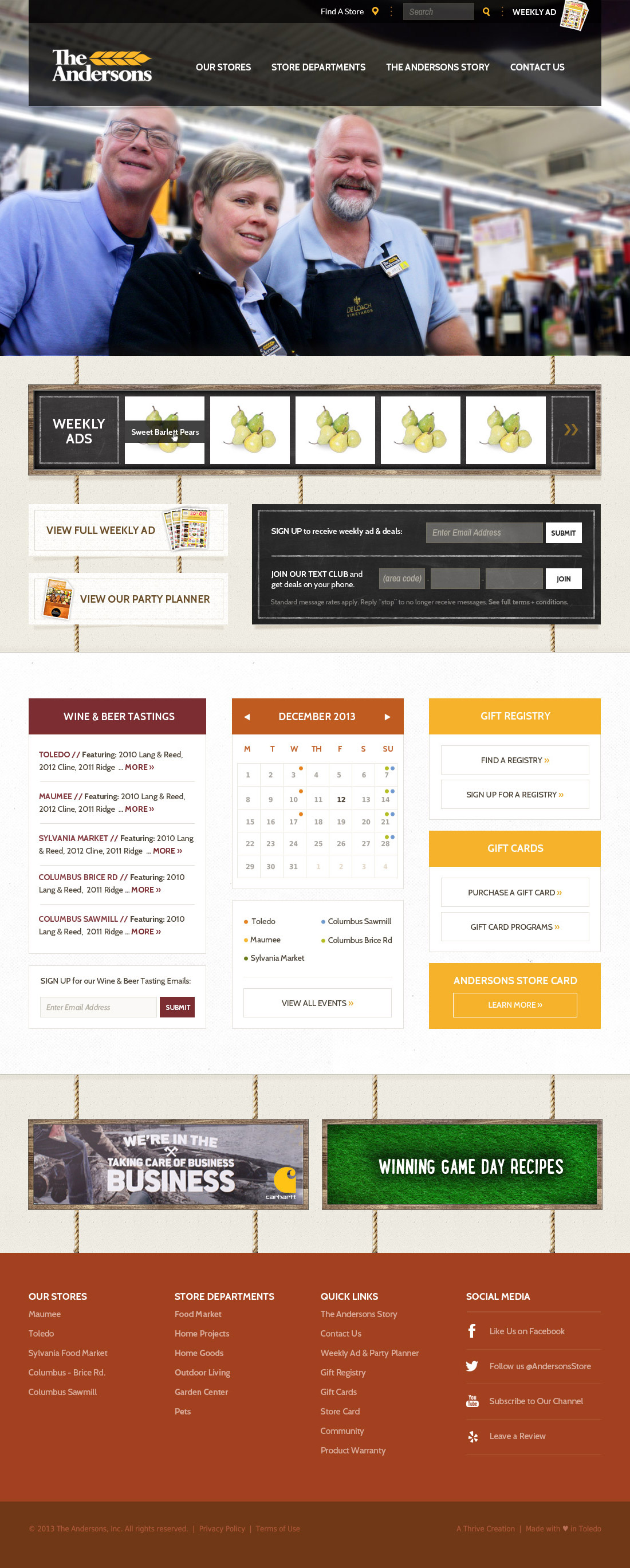 The Andersons Homepage Design